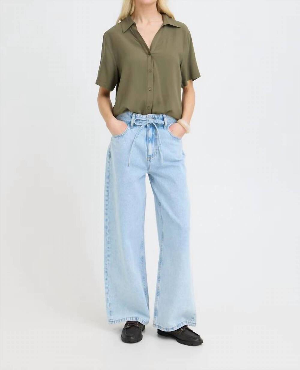 NEW B.YOUNG kacila wide leg jeans in light wash